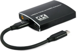 Adaptor USB-C la 2x HDMI 4Kx2K audio