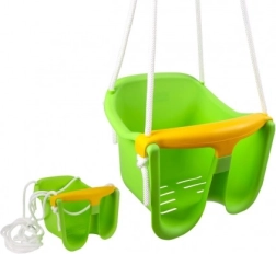 Leagăn pentru copii Baby din plastic cu bară de siguranță – Verde