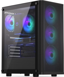 ENDORFY Ventum 200 ARGB carcasă PC de gaming cu sticlă temperată și flux de aer excelent