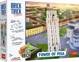 Set de construcție din cărămidă BRICK TRICK Travel – Turnul înclinat din Pisa (260 piese)