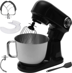 Robot de bucătărie planetar Bauerkraft cu bol din inox 5 l, 1500 W, negru