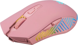 Mouse de gaming wireless Defender Pandora, 3200 DPI, 7 butoane, roz