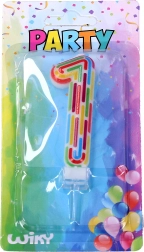 Lumânare de petrecere numărul 1 dungi