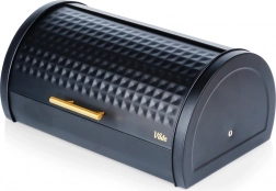 Cutie de pâine metalică neagră 38 × 28,5 × 18 cm