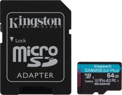 Card microSD 64GB Canvas Go! Plus cu adaptor
