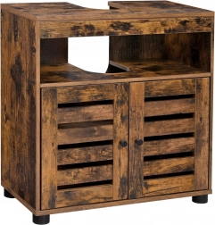 Dulap rustic de sub chiuvetă cu raft ajustabil