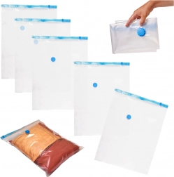 Pungi de depozitare în vid pentru haine, set de 5 bucăți 60x80 cm