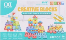 Set de construcție din plastic cu șuruburi, 202 piese