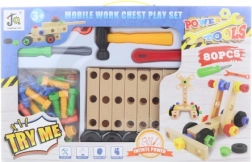 Set de construcție cu șuruburi pentru copii – 80 de piese