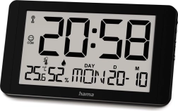 Ceas de perete controlat radio Hama Cuba negru