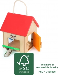 Căsuță cu încuietori din lemn FSC small foot
