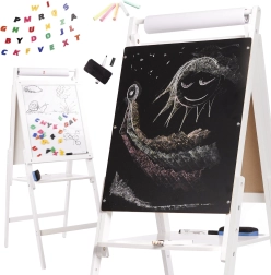 Tablă mare dublă magnetică cu cretă