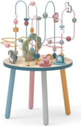 Măsuță de activități din lemn cu labirint cu mărgele VIGA POLARB