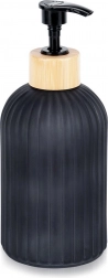 Dozator de săpun din sticlă negru 400 ml