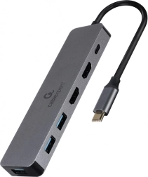 Adaptor USB-C Hub USB-C PD HDMI x2 USB 3.0x3