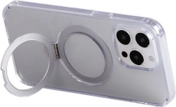 Husă magnetică cu suport JOYROOM pentru iPhone 15 – transparentă