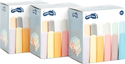 Set de cretă colorată SMALL FOOT – 3×12 bucăți pentru trotuar și tablă