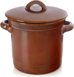 Vas ceramic pentru fermentare cu capac 1 l