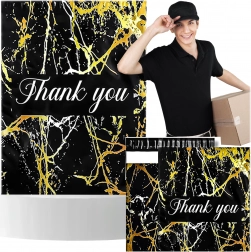 Plicuri curierat Foliopaky 255 × 370 mm, motiv marmură aurie și inscripția Thank You, 50 buc