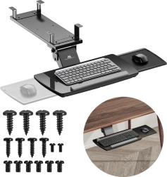 Suport tastatură Maclean sub masă, reglabil, negru