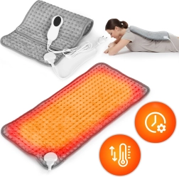 Pernă electrică de încălzire 60 × 30 cm cu telecomandă, 10 niveluri de încălzire, 75 W MODERNHOME