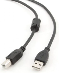 Cablu USB 2.0 A–B 4,5 m cu miez feritic, contacte placate cu aur