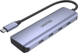 Hub USB-C 4v1 Unitek Gri Spațial