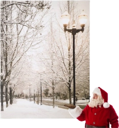 Tablou luminos de Crăciun 16 LED 40 × 30 cm