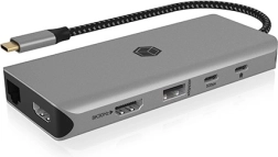ICY BOX stație de andocare USB‑C 12 în 1 cu PD 100 W și 2× HDMI