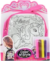 Rucsac de colorat cu unicorn