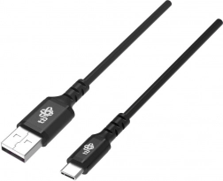 Cablu USB‑USB‑C din silicon 2 m, negru, Quick Charge