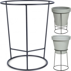 Suport metalic dublu față-verso pentru ghiveci 45 × 53 cm, negru