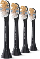 capete de schimb philips sonicare a3 all‑in‑one, 4 buc, negre