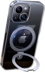 Husă transparentă magnetică Torras cu suport pentru iPhone 15