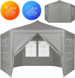 Foișor de grădină 2x2x2 m cu ferestre gri MultiGarden