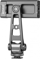 Suport telefonic rotativ Puluz cu suport universal 1/4 în culoarea neagră