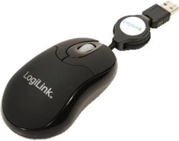 LogiLink Mini mouse USB cu cablu retractabil