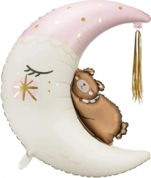 Balon din folie ursuleț pe lună 71 × 86 cm