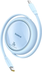 Cablu retractabil de încărcare Baseus Free2Pull USB-C la Lightning 20W albastru