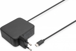 Încărcător de rețea USB‑C PD 3.0 100 W GaN cu cablu încorporat 1,2 m – negru