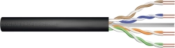 Cablu de instalare exterior cu gel, cat. 5e U/UTP, 305 m, negru