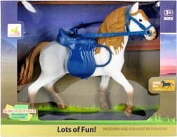 Căluț cu accesorii – figurină din plastic cu șa și ham