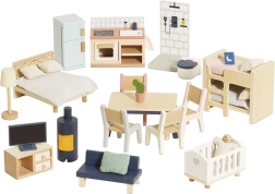Set mare de mobilier din lemn pentru casă de păpuși Le Toy Van