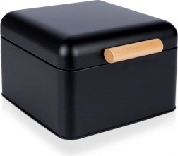 Cutie de pâine metalică neagră 22 × 20 × 14 cm