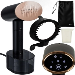 Aparat de călcat cu abur pentru haine 2000 W negru RUHHY cu ecran tactil