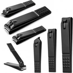 set de cleștișoare de unghii negre 3 buc – mare, mic și oblic