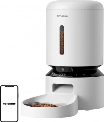 Distribuitor de hrană cu cameră Petlibro Granary 5l alb