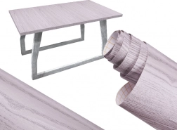 Folie decorativă autoadezivă stejar argintiu-gri 1,22 × 50 m