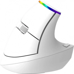 Mouse Vertical Wireless Delux M618C RGB alb