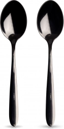 lingurițe de ceai din oțel inoxidabil negre BLACK, 2 buc.
